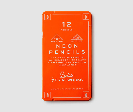 Colouring Pencil Tin | Neon