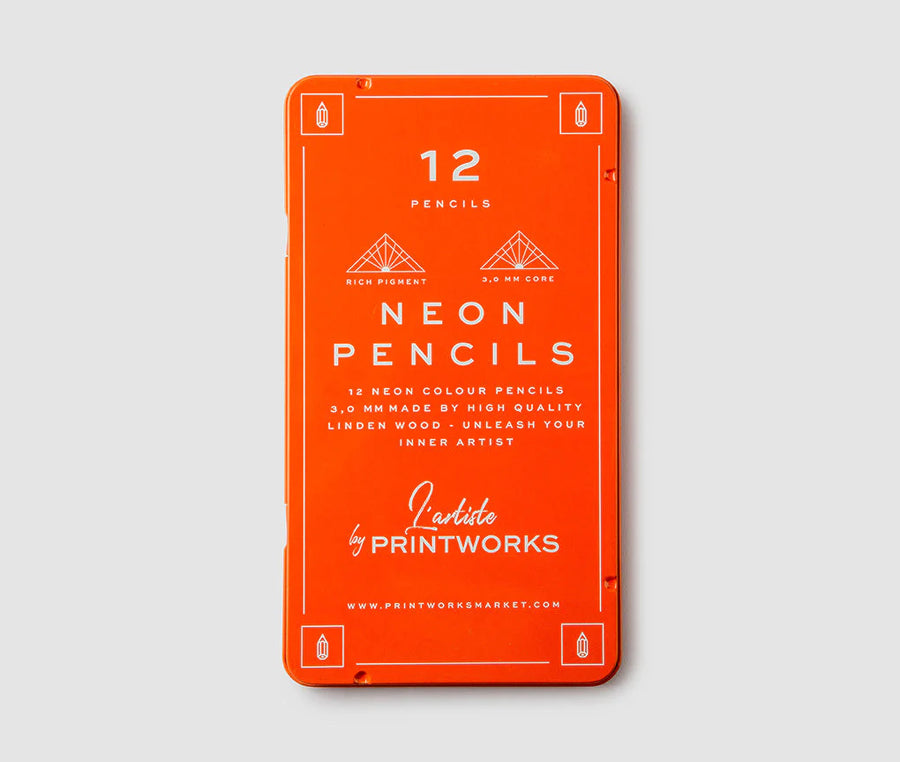 Colouring Pencil Tin | Neon - Moo Like a Monkey