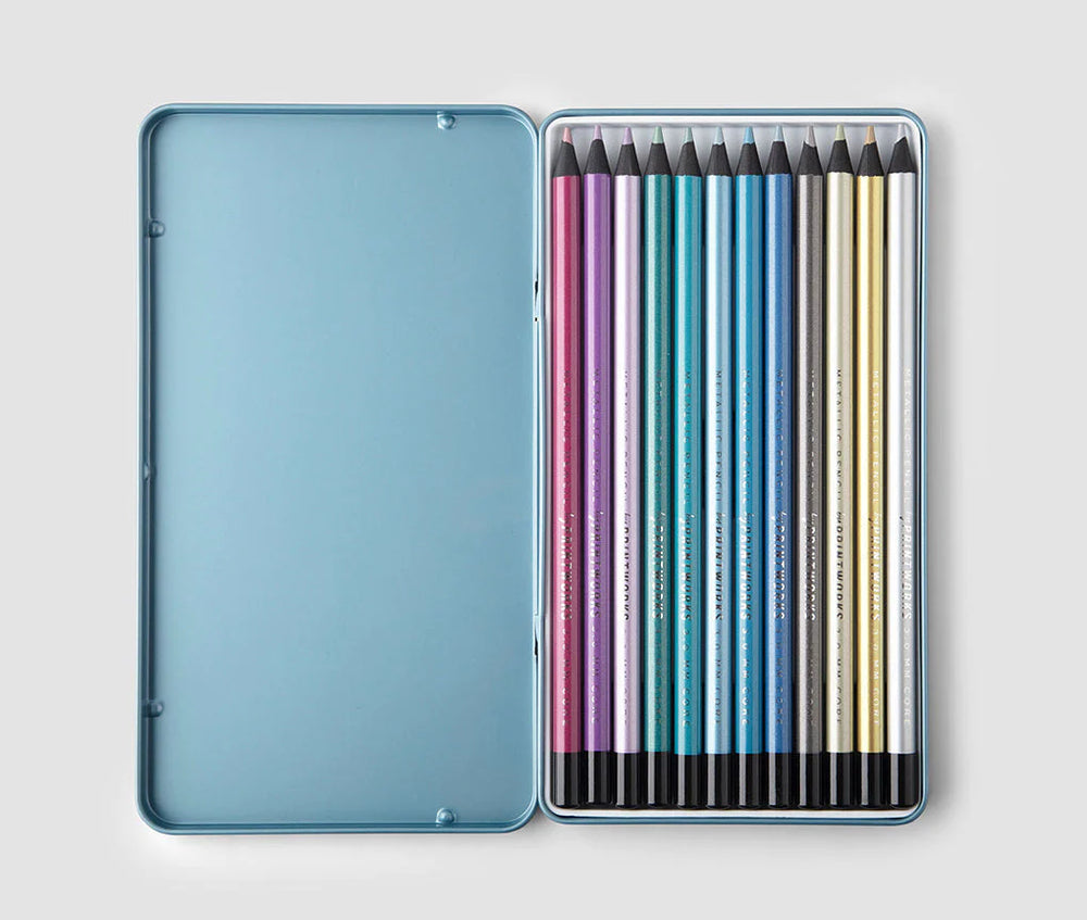 Colouring Pencil Tin | Metalilic
