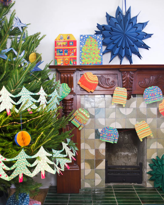 Recycled Paper Garland | Christmas Jumpers