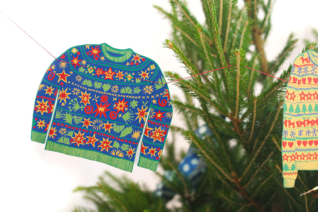 Recycled Paper Garland | Christmas Jumpers