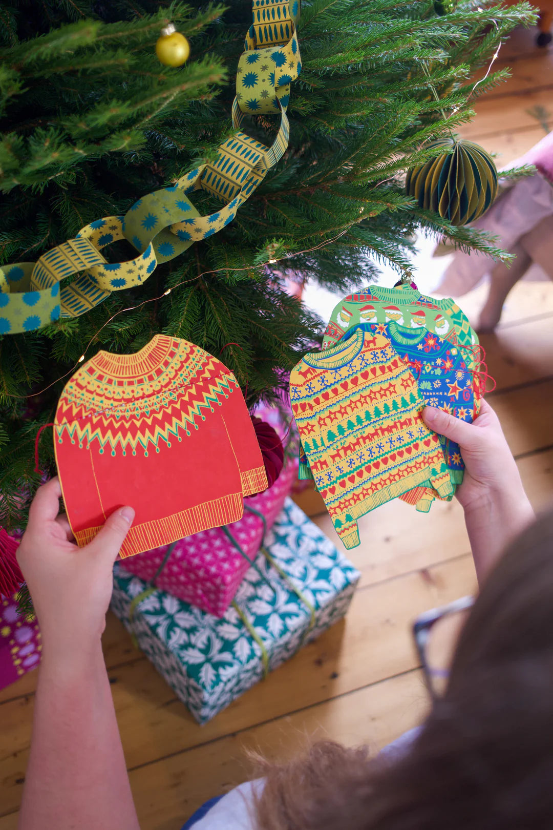 Recycled Paper Garland | Christmas Jumpers