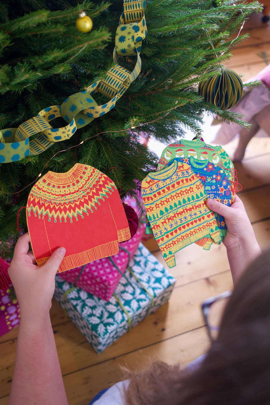 Recycled Paper Garland | Christmas Jumpers - Moo Like a Monkey