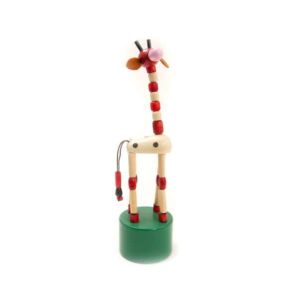 Jiggling Giraffe Thumb Push Toy