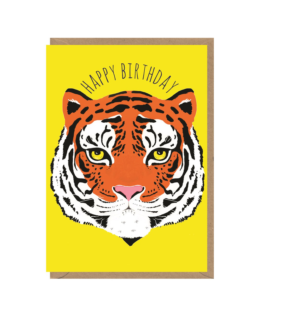 Greetings Card | Happy Birthday Tiger Face