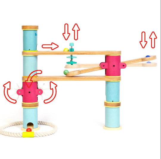 Bamboo Marble Run | Seesaw Expansion Pack