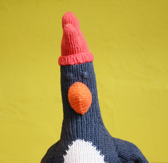 Organic Knitted Soft Toy | Feathers McGraw Penguin