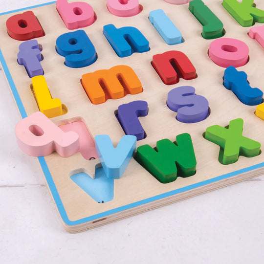 Wooden Lowercase Alphabet Puzzle