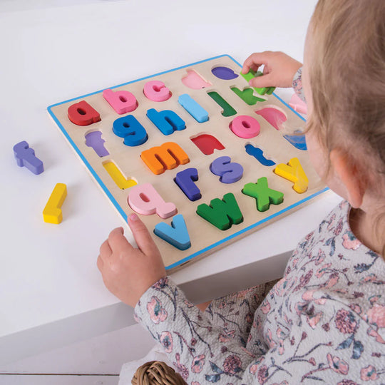 Wooden Lowercase Alphabet Puzzle