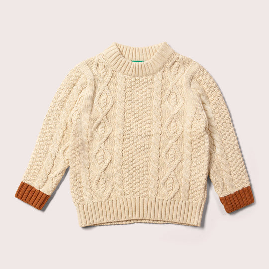 Little Green Radicals | From One To Another - Aran Snuggly Knitted Jumper - Cream