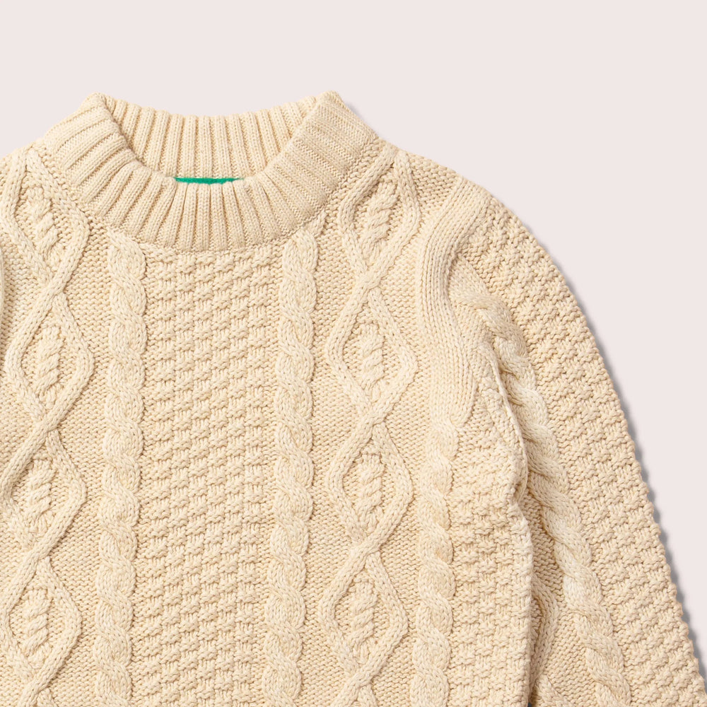 Little Green Radicals | From One To Another - Aran Snuggly Knitted Jumper - Cream