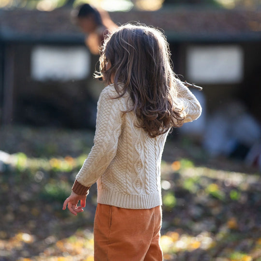 Little Green Radicals | From One To Another - Aran Snuggly Knitted Jumper - Cream