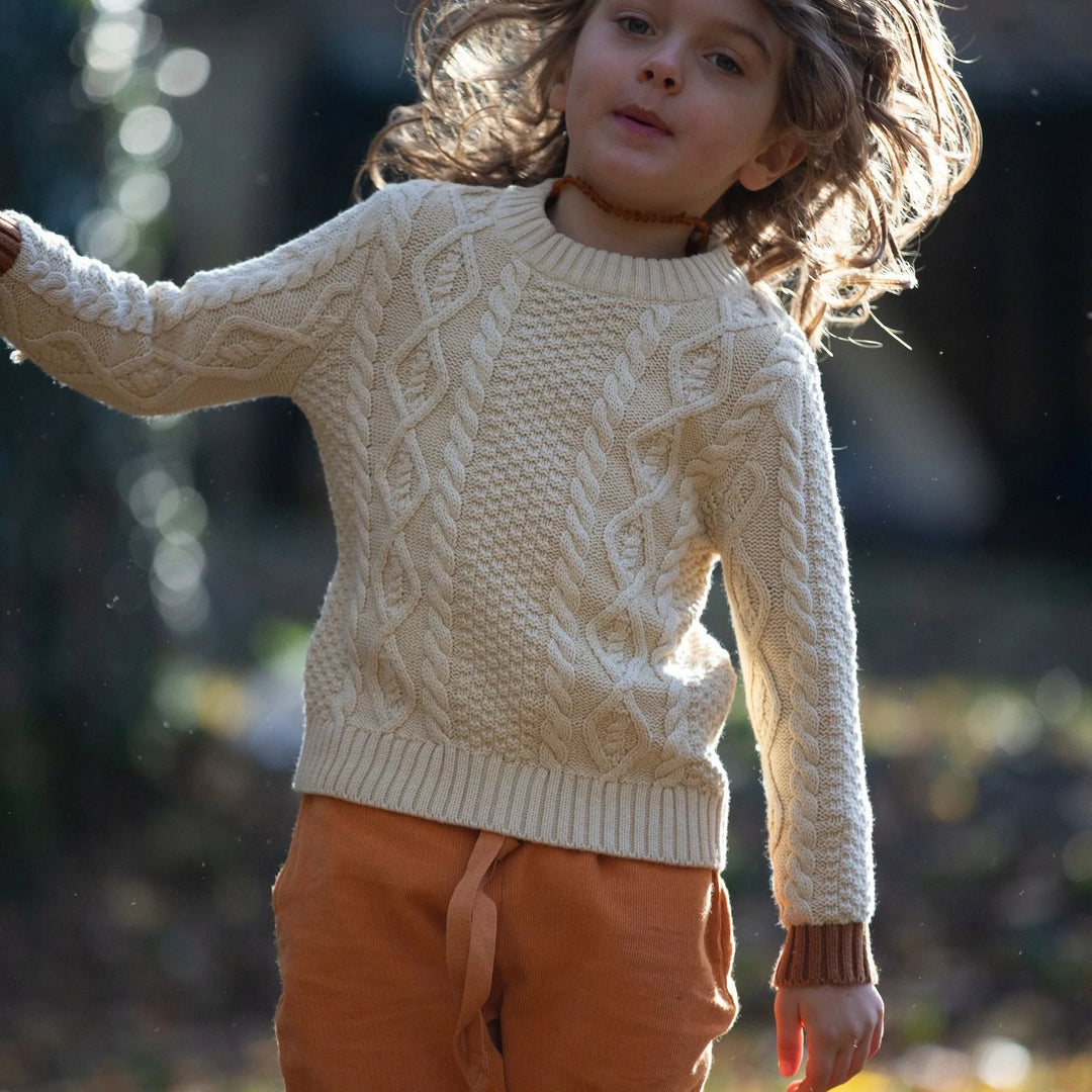 Little Green Radicals | From One To Another - Aran Snuggly Knitted Jumper - Cream