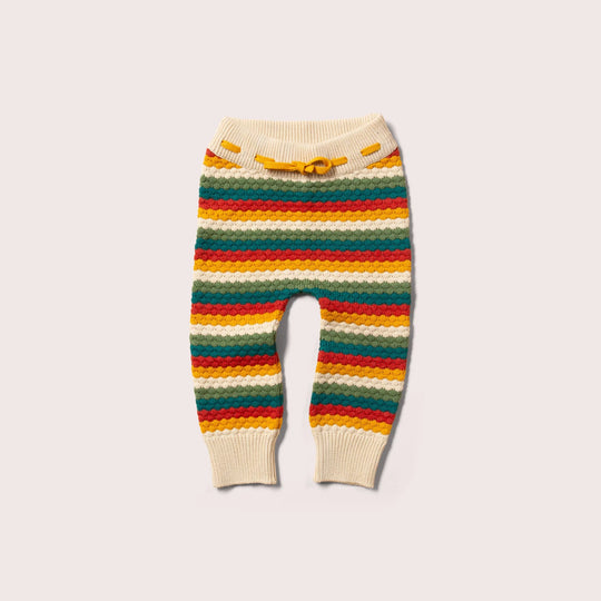 Little Green Radicals | Honeycomb Rainbow Knitted Joggers