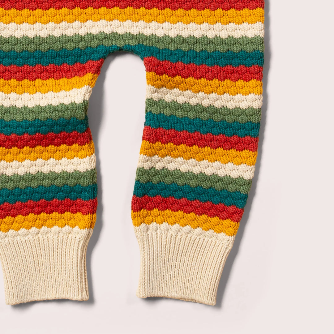 Little Green Radicals | Honeycomb Rainbow Knitted Joggers