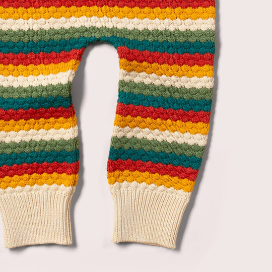 Little Green Radicals | Honeycomb Rainbow Knitted Joggers