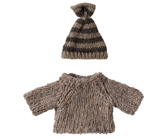 Maileg | Winter Dress-Up For Big Sibling Mouse - Grey