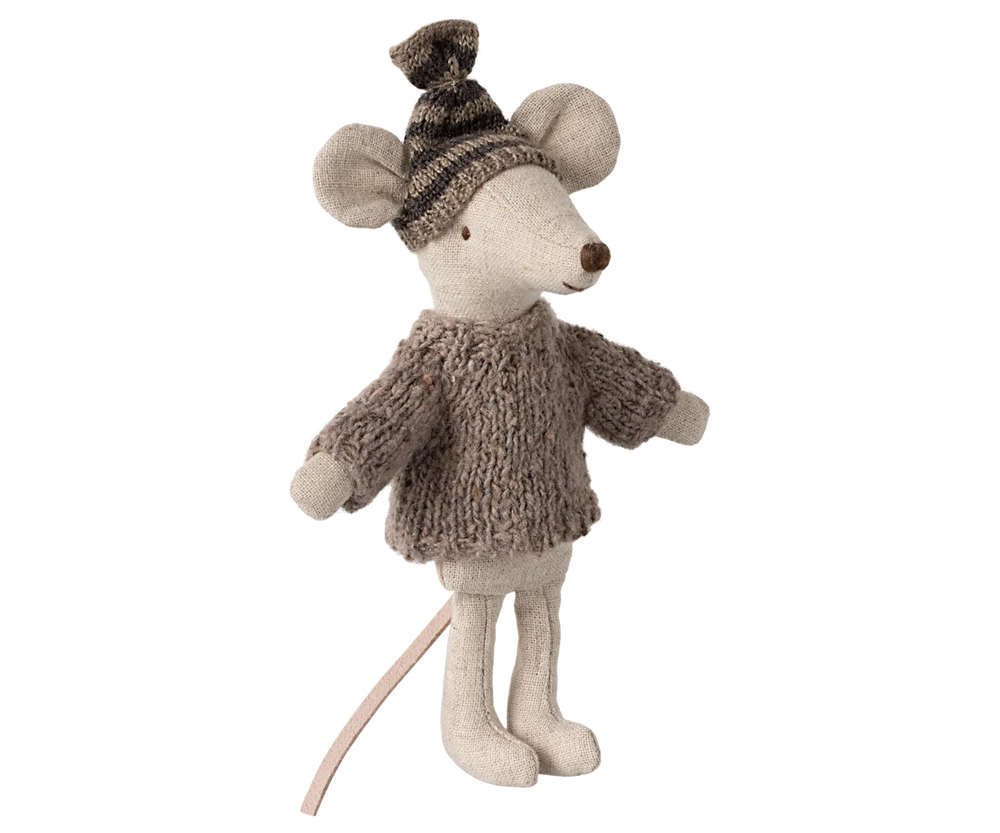 Maileg | Winter Dress-Up For Big Sibling Mouse - Grey