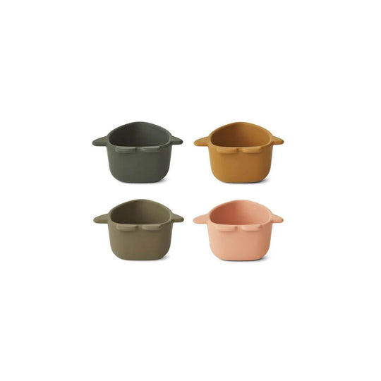 Liewood Silicone Spaceship Bowls 4 Pack - Multi Mix