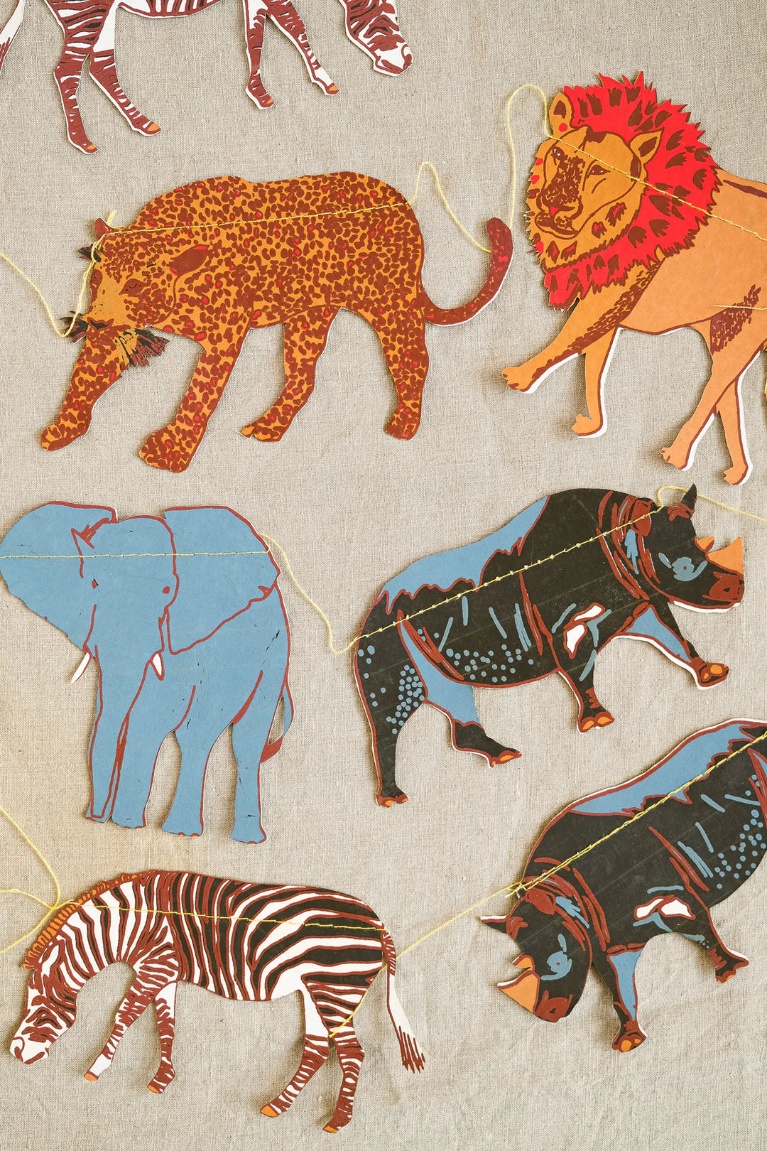 Recycled Paper Garland | Safari Animals