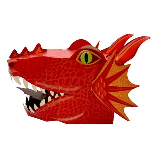 3D Craft Mask - Red Dragon