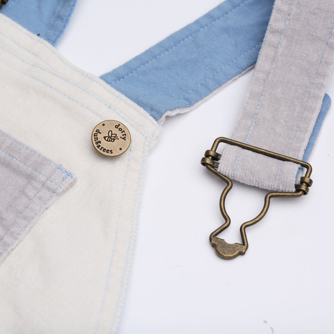 Dotty Dungarees | Corduroy Dungarees - Juniper Patchwork