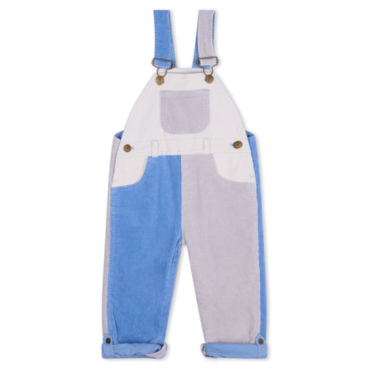 Dotty Dungarees | Corduroy Dungarees - Juniper Patchwork