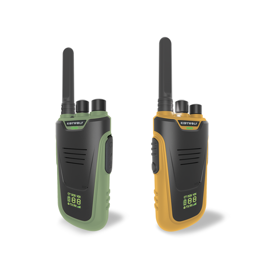 KIDYTALK Long Range Walkie-Talkies Green and Orange