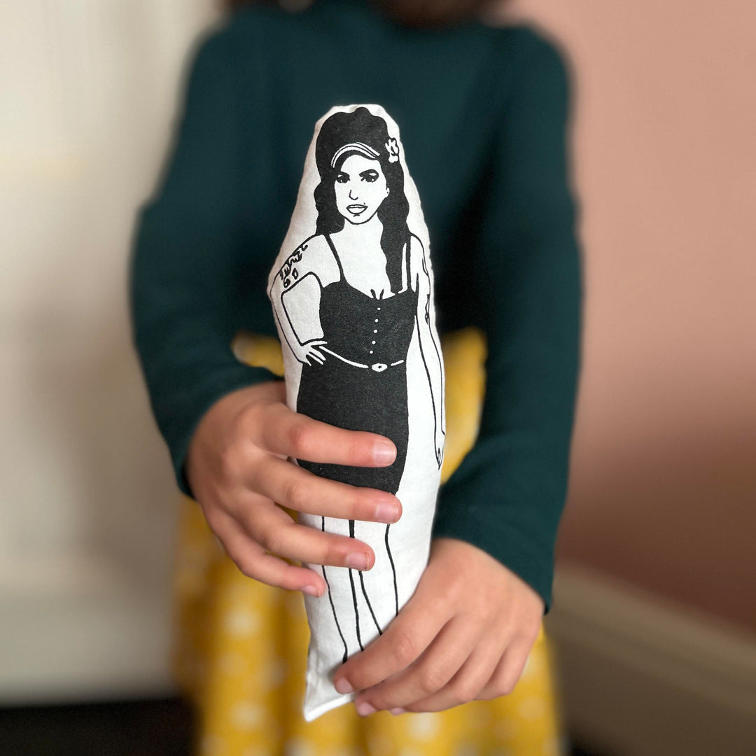 Amy Winehouse Screen Printed Cushion Doll