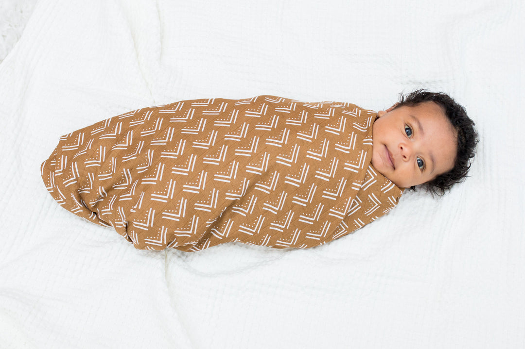 2 Pack Cotton Swaddles - Blackbird / Mudcloth