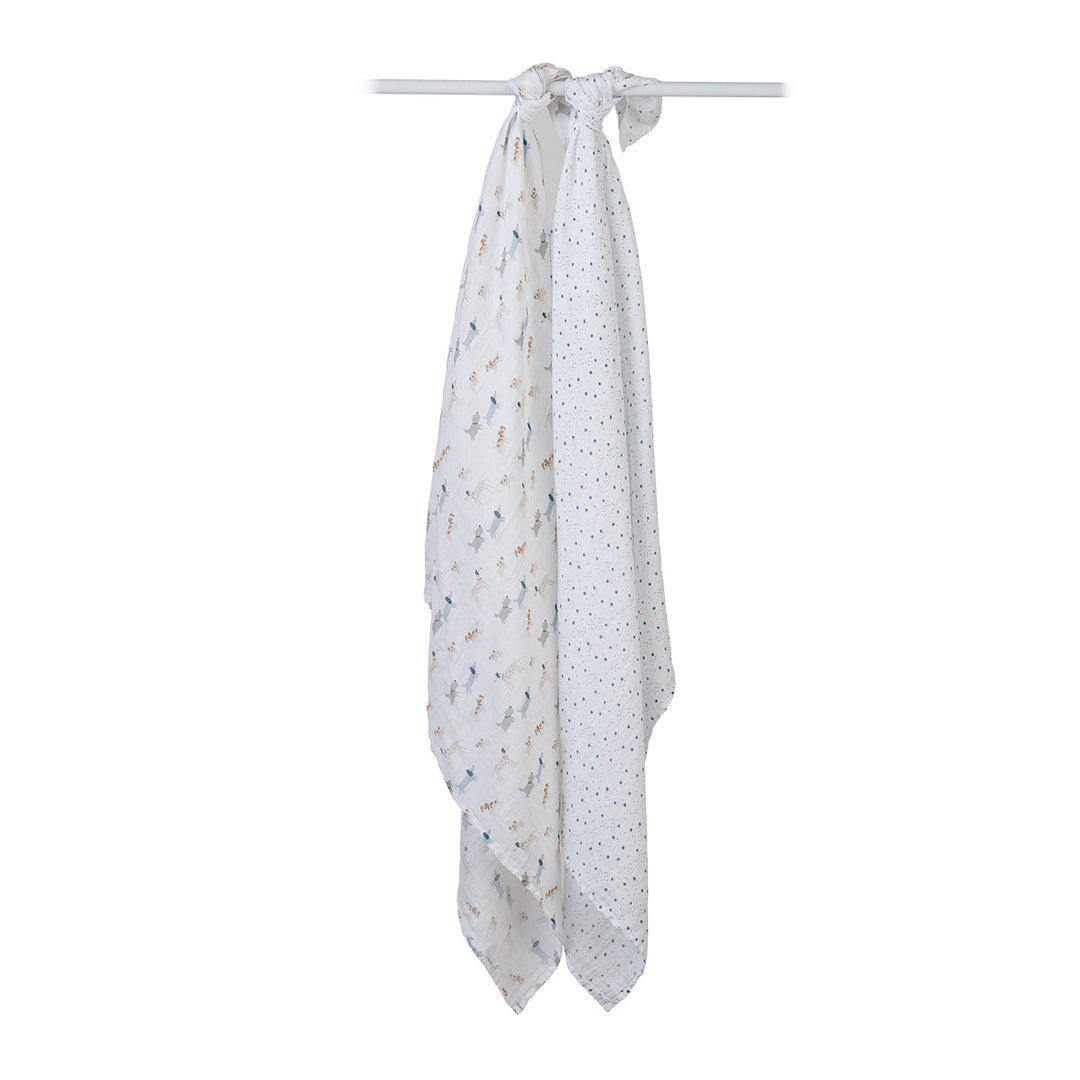 2 Pack Cotton Swaddles - Puppy Dogs / Stars