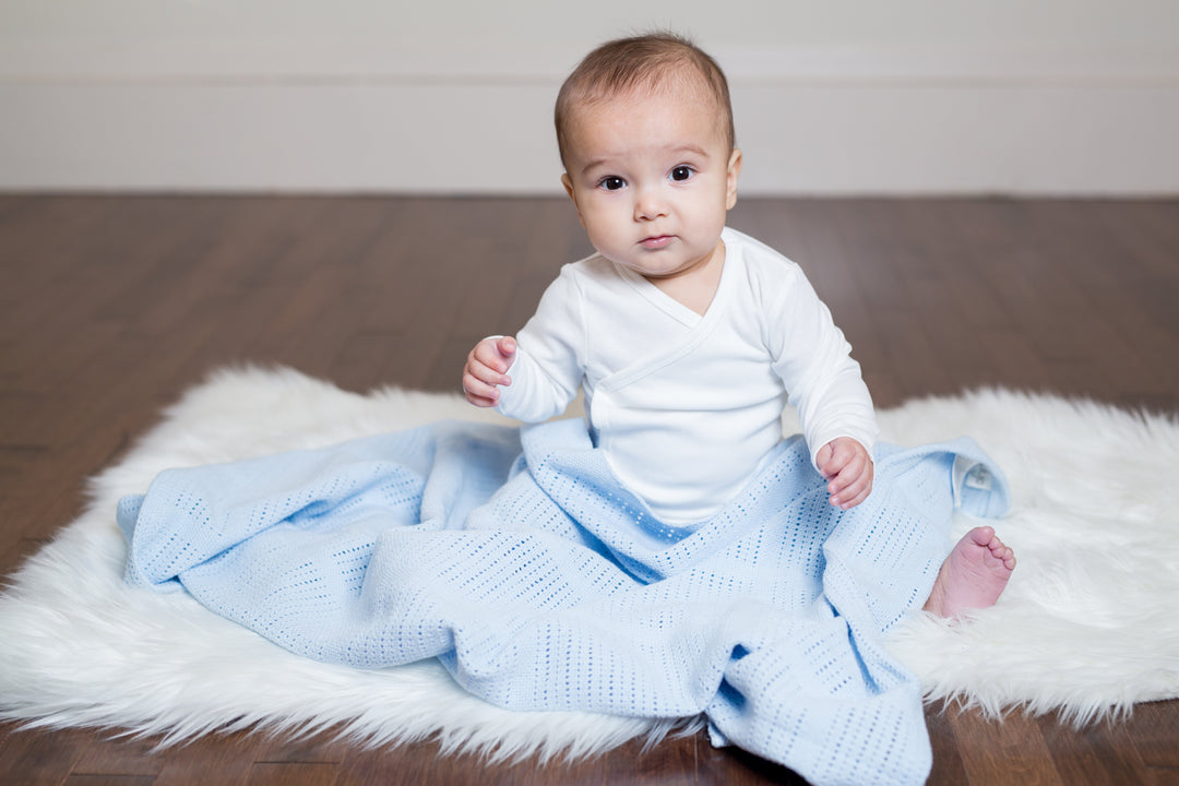 Cellular Baby Blanket - Blue