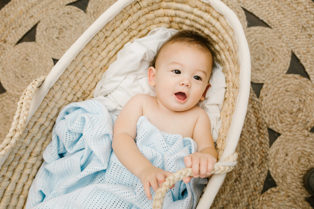 Cellular Baby Blanket - Blue