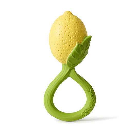 Oli & Carol Lemon Baby Rattle & Teether