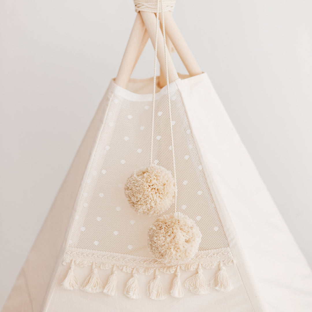 Extra Large Indoor Boho Teepee Tent With Tassels