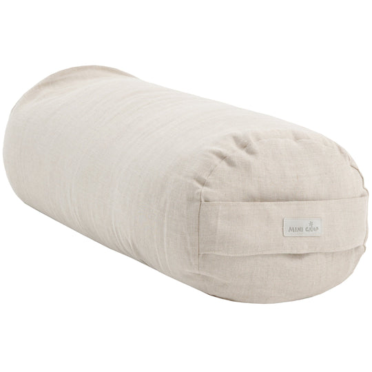 MINICAMP Yoga Bolster Meditation Cushion from 100% Linen in Natural Colour