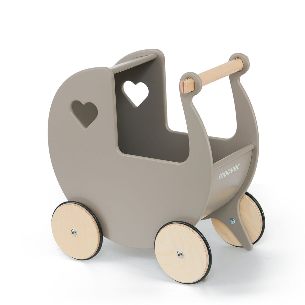 Moover Wooden Dolls Pram - Grey