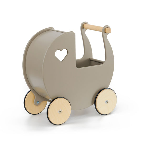 Moover Wooden Dolls Pram - Grey