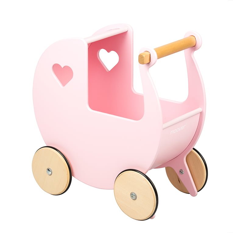 Moover Wooden Dolls Pram - Pink