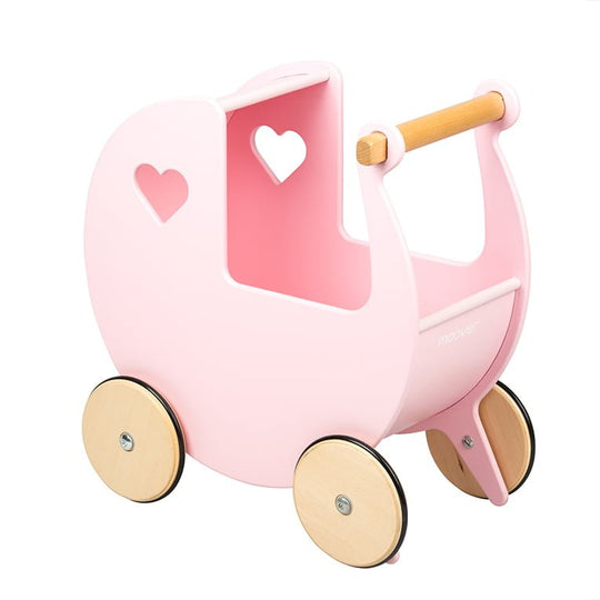 Moover Wooden Dolls Pram - Pink