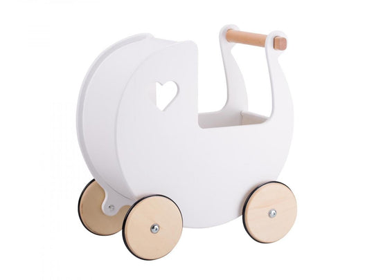 Moover Wooden Dolls Pram - White