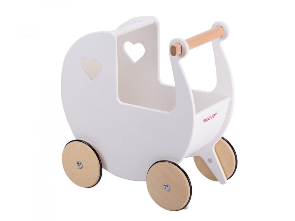 Moover Wooden Dolls Pram - White