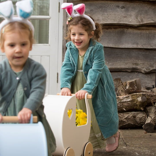 Moover Wooden Dolls Pram - White