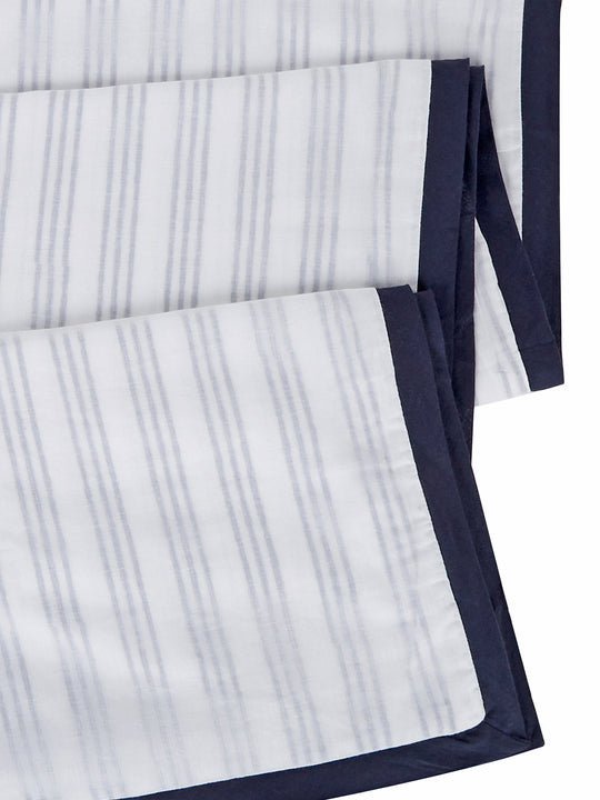 Cotton Dohar Baby Blanket - Cairo Blue Striped