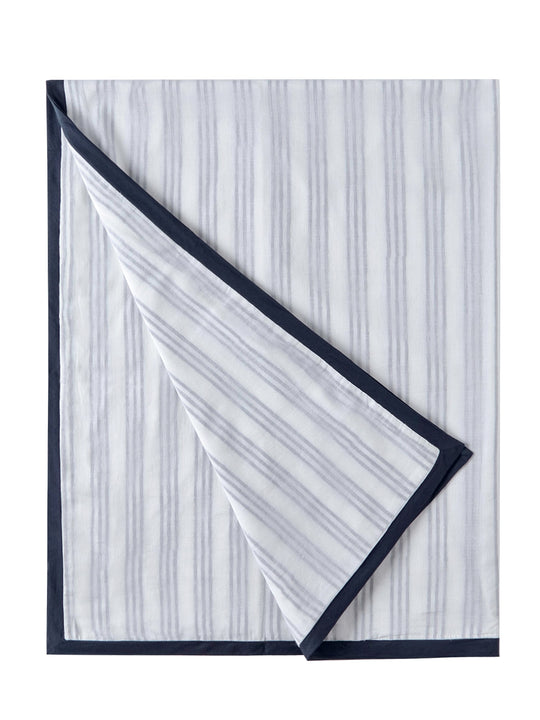 Cotton Dohar Baby Blanket - Cairo Blue Striped