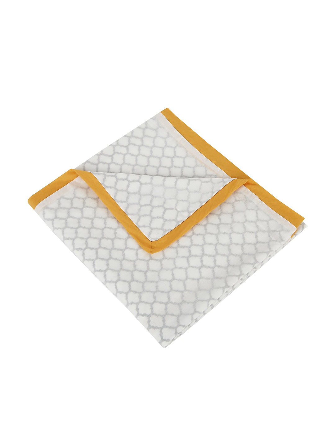 Cotton Dohar Baby Blanket - Erawan Mustard Print