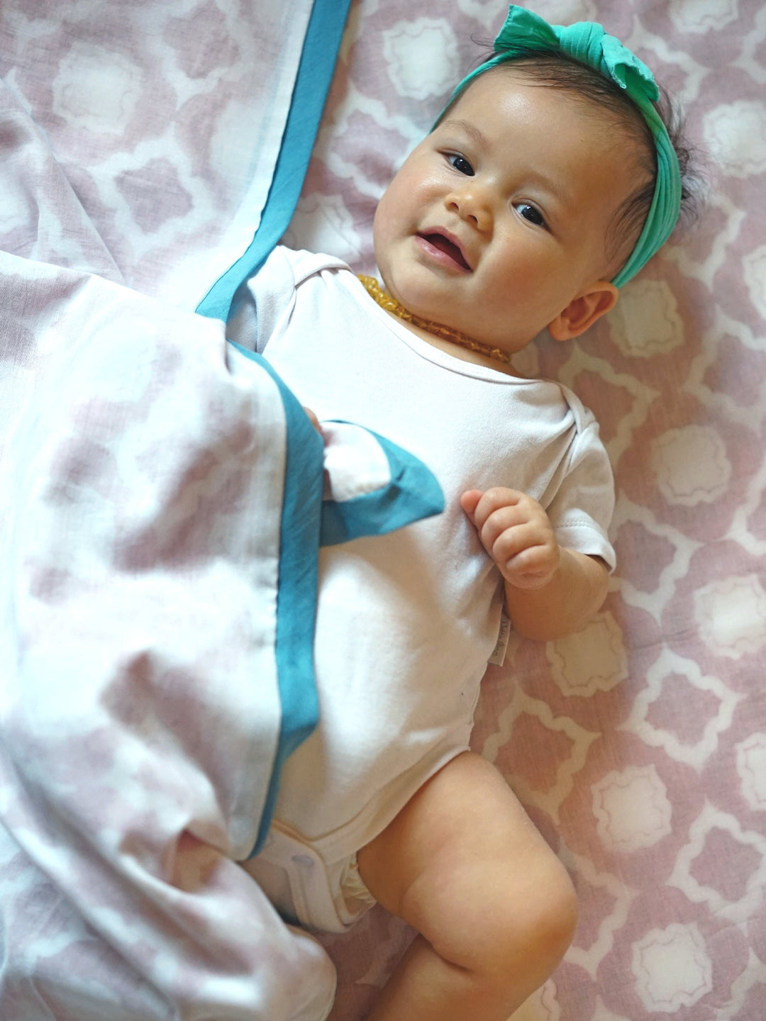 Cotton Dohar Baby Blanket - Miami Print