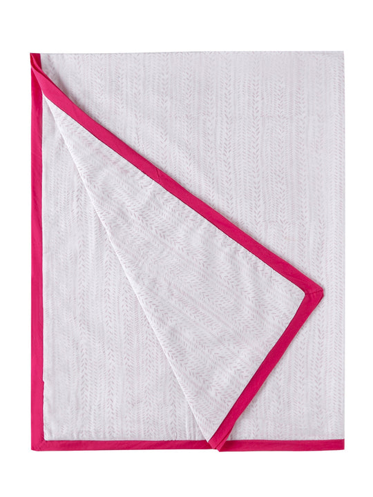 Cotton Dohar Baby Blanket - Provence Pink