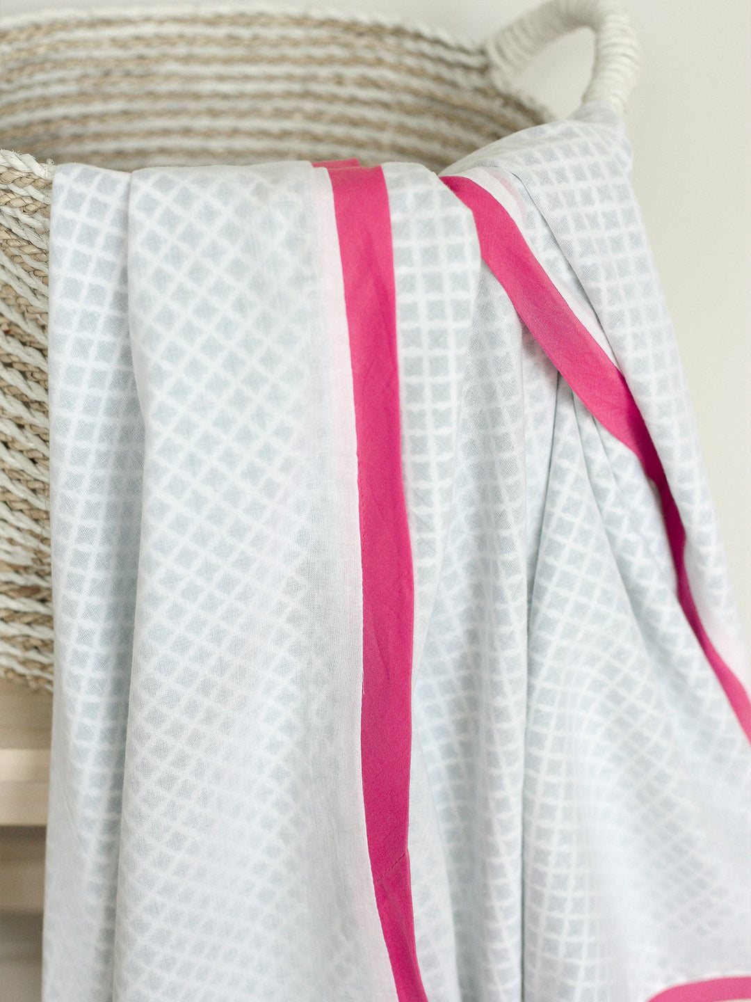 Cotton Dohar Baby Blanket - Seminyak Pink Print