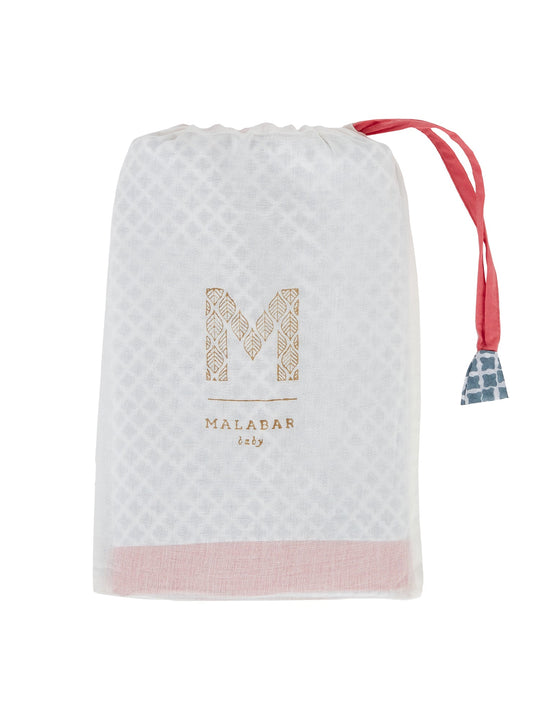 Cotton Dohar Baby Blanket - Seminyak Pink Print